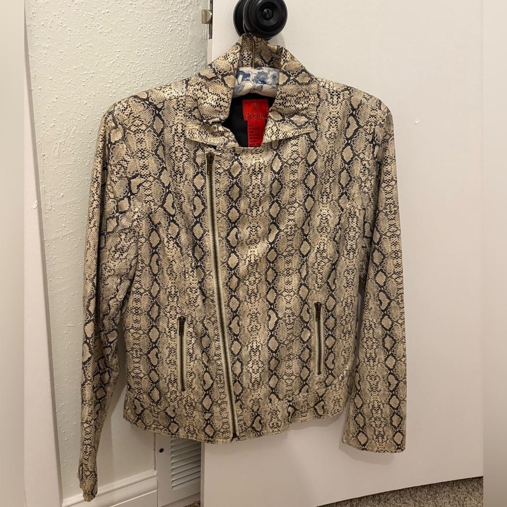 Faux Snakeskin Jacket